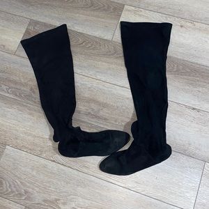 suede over the knee boots